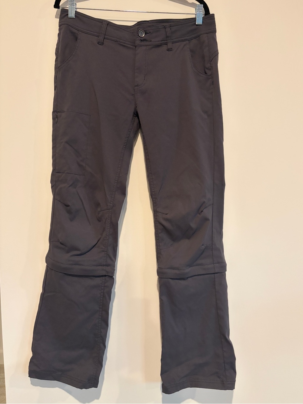 prAna Halle Convertible Hiking Pants Grey Charcoal Size 10 Reg Straight Leg
